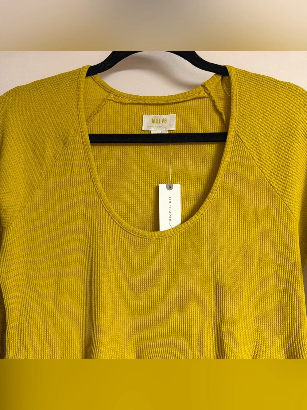 NWT Anthropologie Maeve Maeve Samina Thermal Babydoll Top Size Medium - Picture 5 of 10